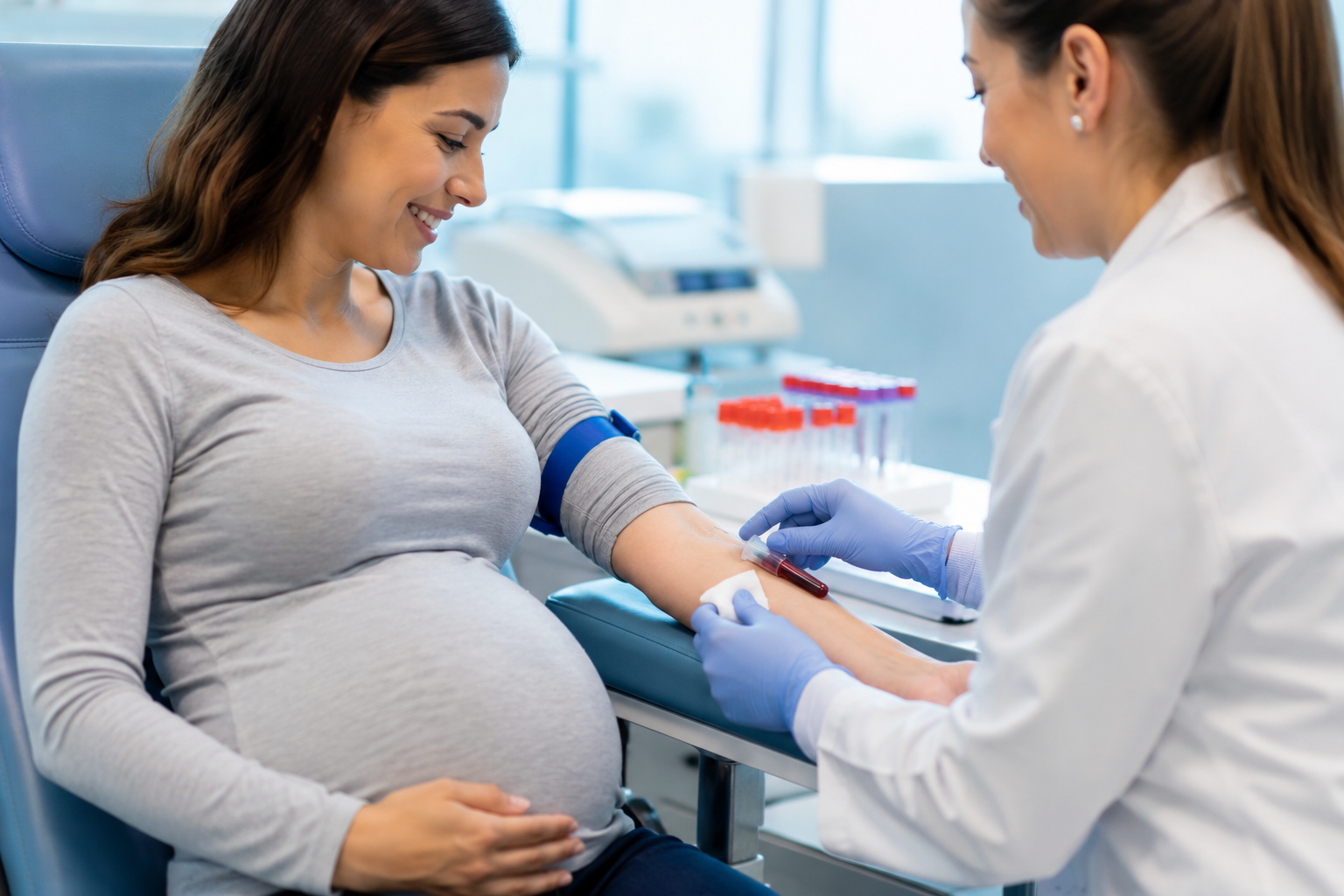 Exame de DNA na gravidez: coleta de sangue para teste de paternidade gestacional não invasivo